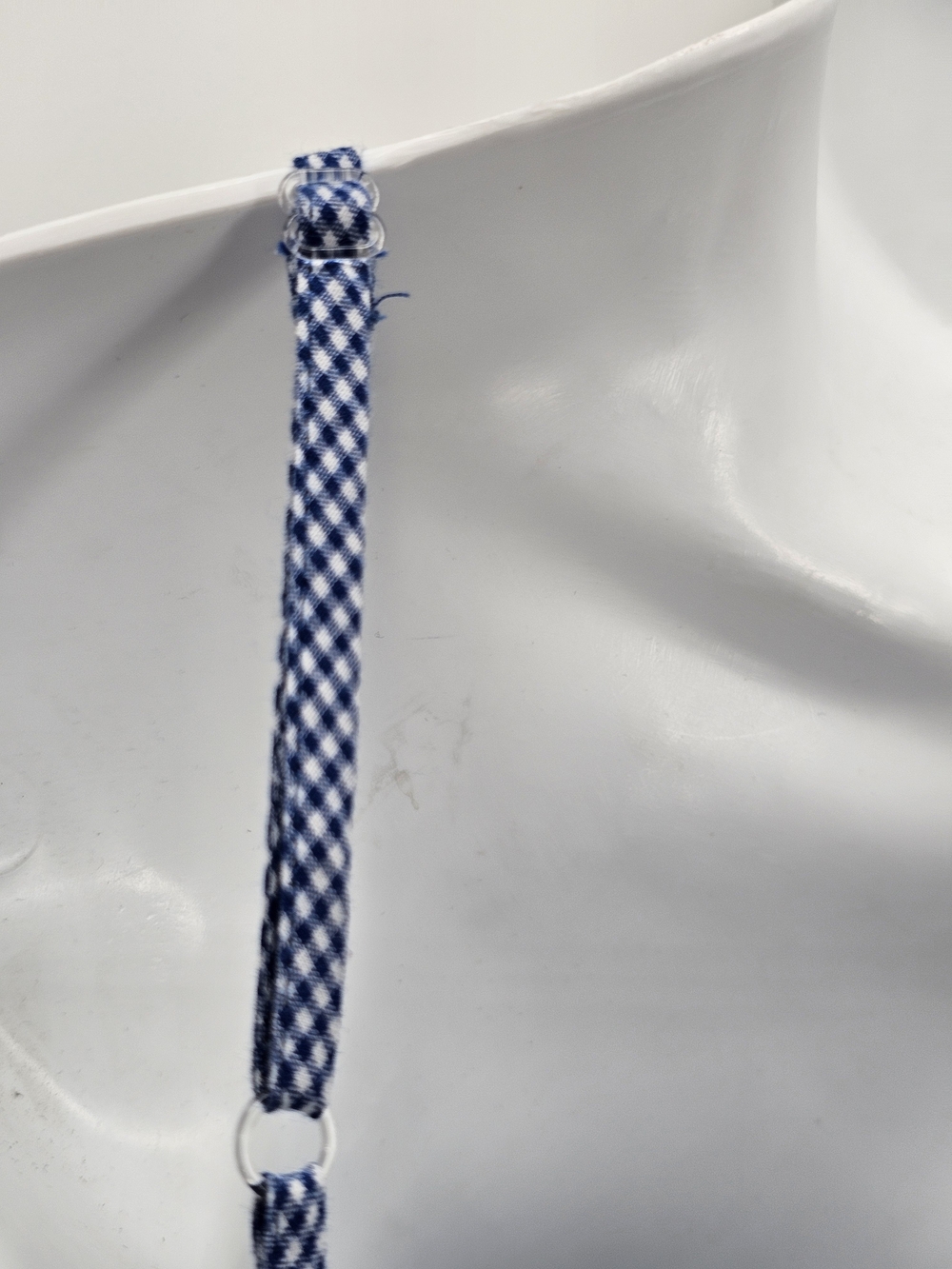 Blue Gingham Ruffle Top M - Picture 4 of 9